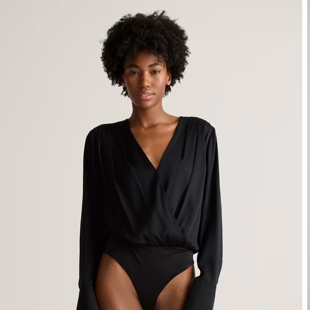 NWOT Quince Silk Bodysuit